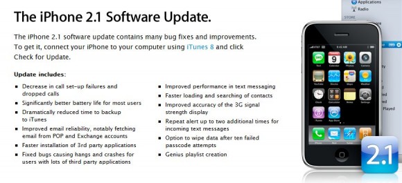 iphone 2.1 software