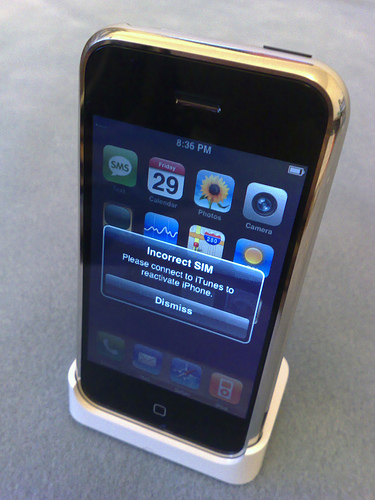 iPhone locked to the AT&T SIM it was supplied with