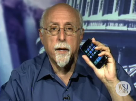 Walt Mossberg with his shiny iPhone